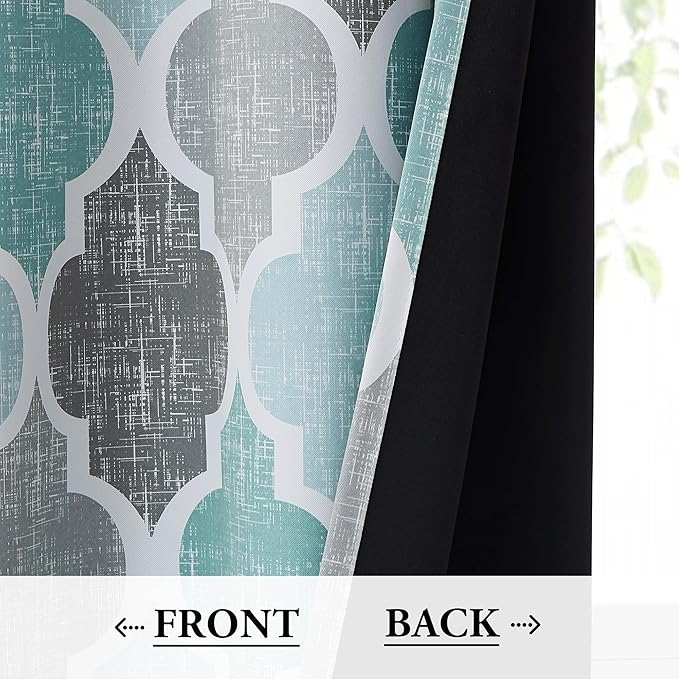 Beauoop 100% Blackout Curtains 108 Inches Long 2 Panels - Image 3