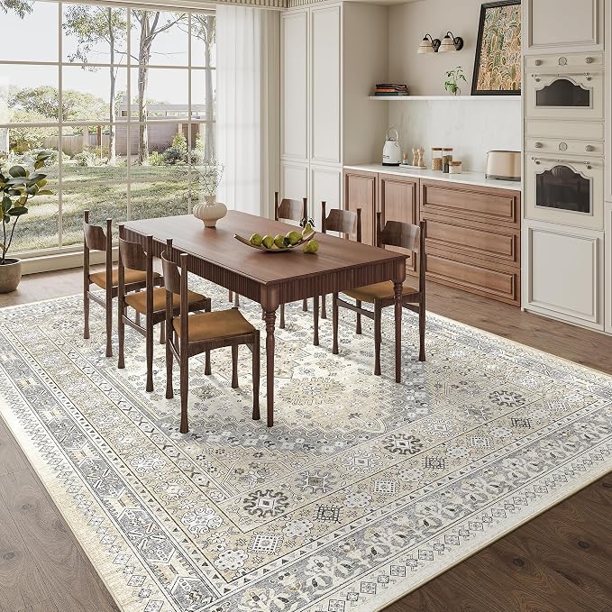 zesthome 8x12 Area Rugs, Stain Resistant Washable Rug, Ultra-Thin Rugs - Image 8