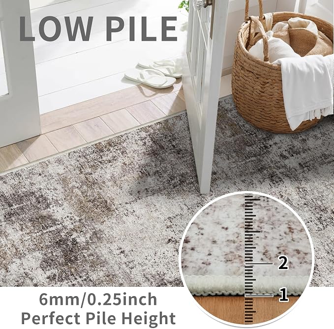 2x5 Washable Runner Rug for Hallway: Non Slip Entryway Runners Rugs - Image 2