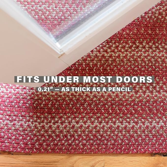 Homespice 2x3' Red Rect. Braided Rug. Apple Pie Red Jute Rug. Uses- Entryway, Kitchen Rugs, Bathroom Rugs. Reversible, Rustic, Country, Primitive, Farmhouse Decor Rug
