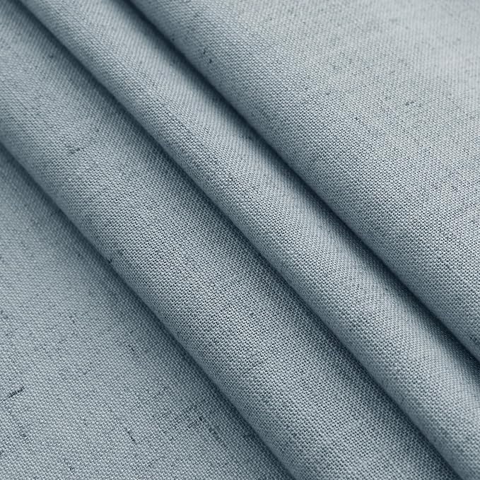 Nanspring Light Blue Linen Curtains 72 Inch Length - Image 7