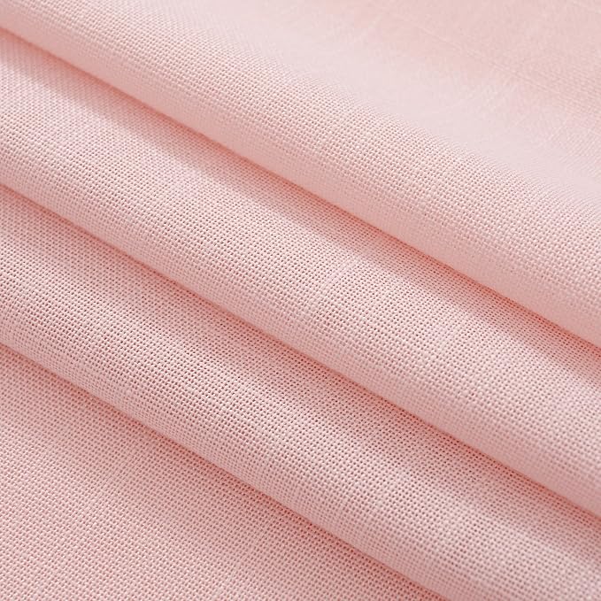 Light Pink Linen Curtains 108 Inches Long - Image 7