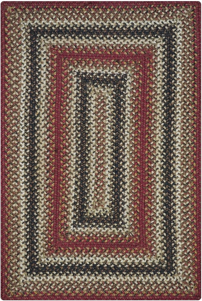 Homespice Chester Red Braided Rug, Enhance Your Home with Our 20x30 Small Accent Rug Kitchen, Bathroom, Entrway
