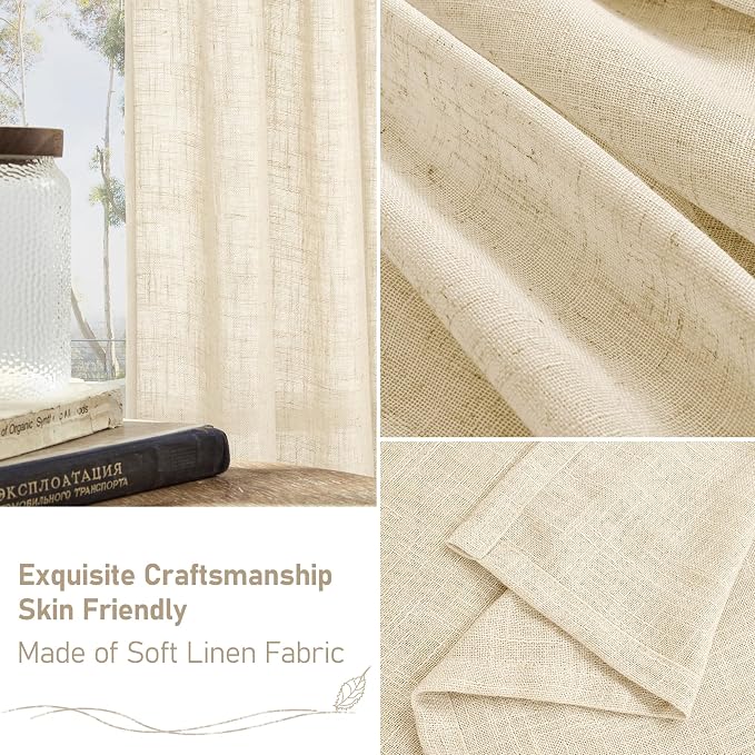 LAMIT Linen Curtains 84 Inches Long - Image 5