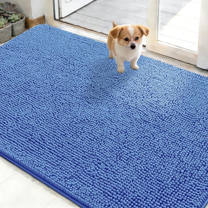 OLANLY Dog Door Mat for Muddy Paws 50x30, Absorbs Moisture and Dirt, Absorbent by OLANLY