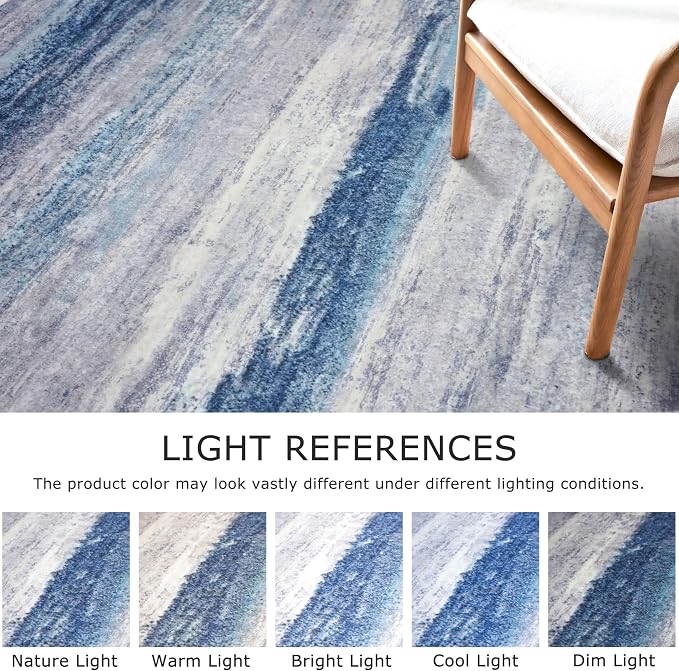 KOZYFLY Modern Abstract Washable Rug Runner 2.6x16 Hallway Rug Runner Non-Slip - Image 4