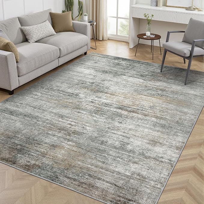 Area Rugs 4x6 for Living Room Bedroom, Modern Abstract Machine Washable Rug - Image 3
