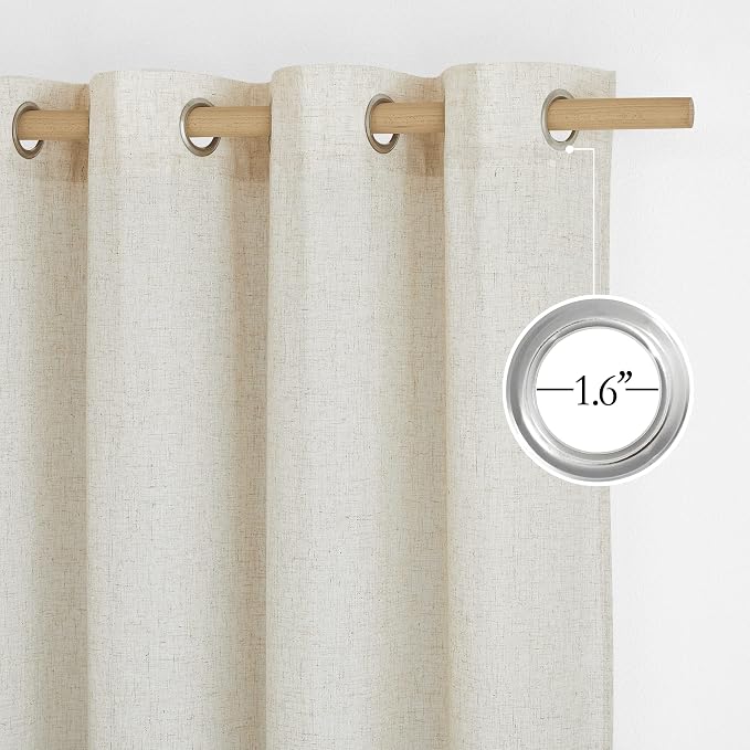 NICETOWN Flax Natural Linen Curtains - Image 4