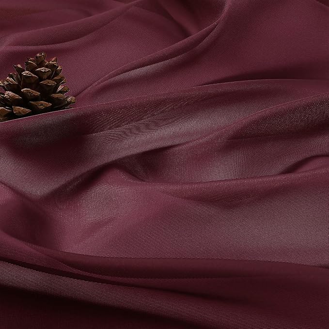 OWENIE Sheer Curtains 2 Panels Set - Image 8