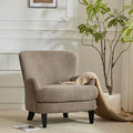 Christopher Knight Home Colby Boucle Upholstered Club Chair, Living Room Accent Chair, Wooden Frame, Flared Armrest, Plush Thick Cushion, Reading Lounge Chair, Space-Saving Furniture, Light Brown