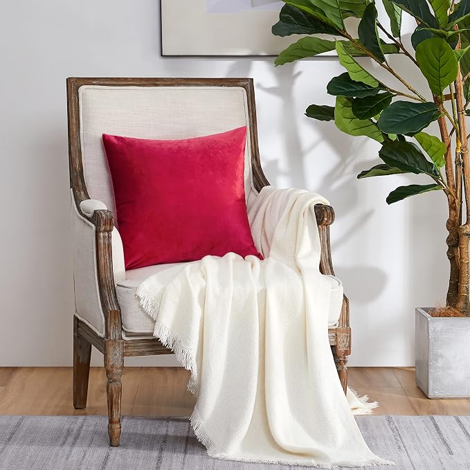 GIGIZAZA Red Velvet Decorative Throw Pillow Covers - Image 8