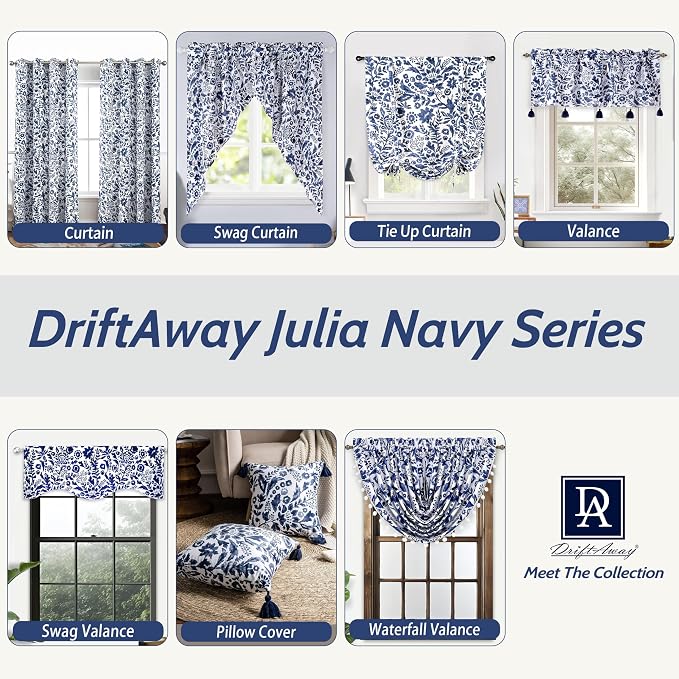 DriftAway Julia Lined Valance Double Layer Thermal Insulated Room Darkening - Image 9