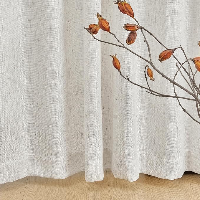 MYSKY HOME Sheer Curtains 63 Inch Length - Image 5