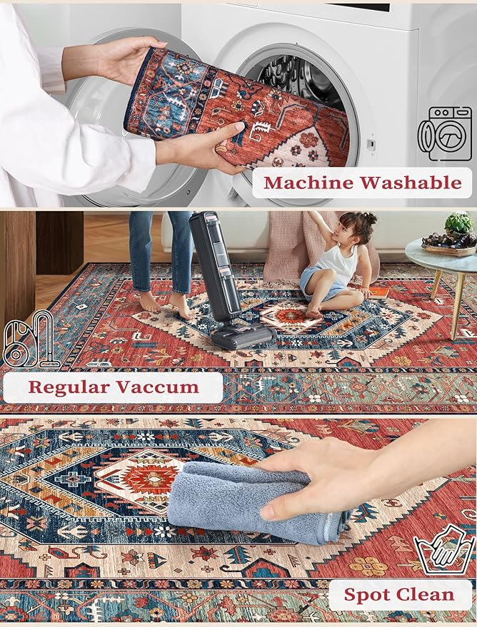 SERISSA Runner Rug for Hallways, 3x12 Washable Non Slip Kitchen Runner Rug - Image 3