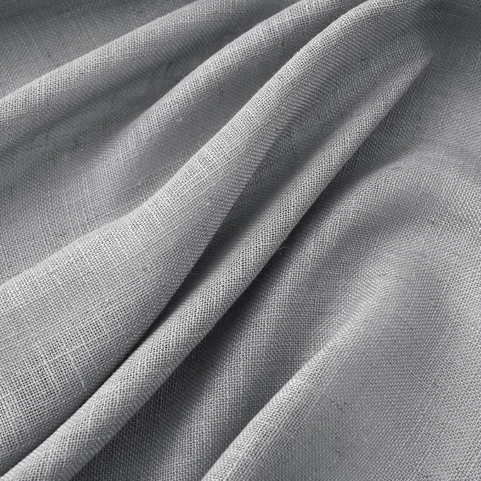 MIULEE Grey Linen Curtains 84 Inch Length - Image 4