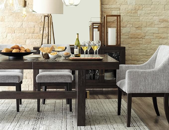 Signature Design by Ashley Burkhaus Traditional Upholstered Dining Chair, Set of 2, Dark Brown