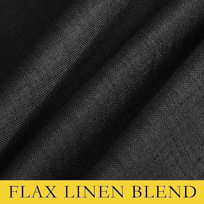 NICETOWN Vintage Open Linen Weave Flax Thermal Curtains, 100% Blackout Curtains - Image 8