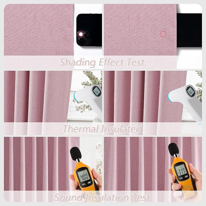 Guken 100% Blackout Curtains 90 Inch Length 2 Panels Set - Image 5
