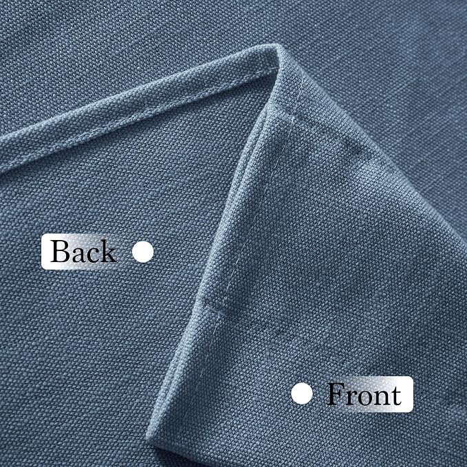 RYB HOME Short Kitchen Valances and Curtain Set, Thick Faux Linen Blended - Image 3