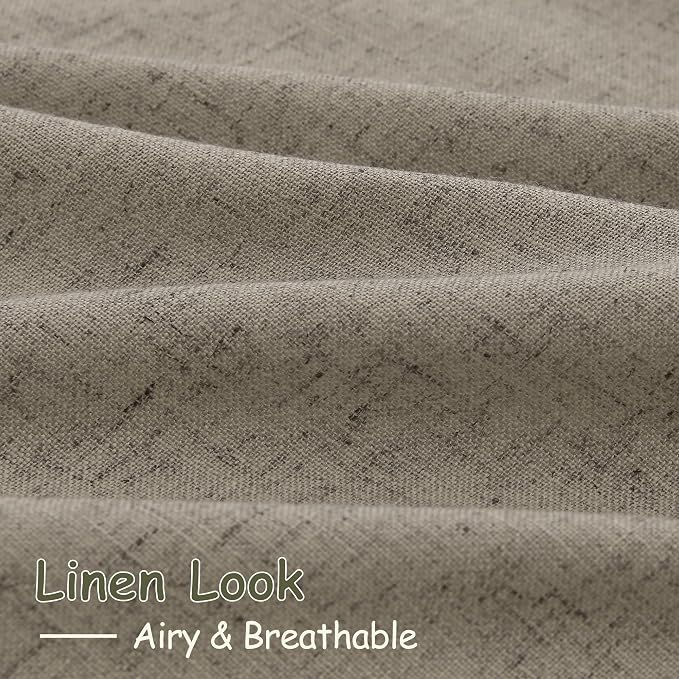 Mocha Linen Curtains 120 Inch Extra Long - Image 5