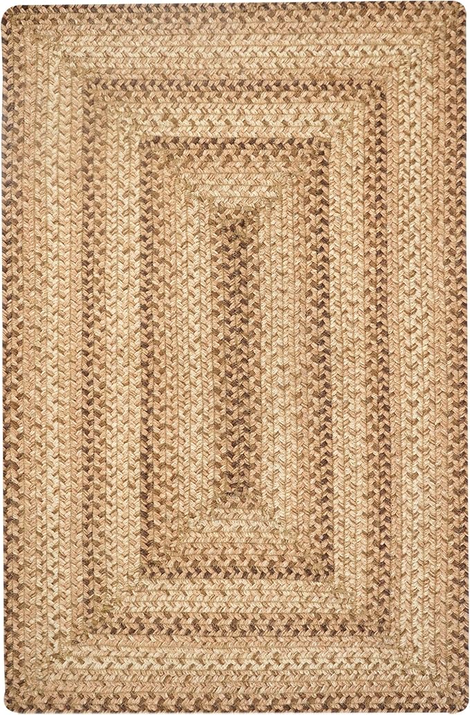 Homespice Cookie Dough Jute Braided Runner Rug 22x72 - Farmhouse Style Brown Rug Runner for Country Decor