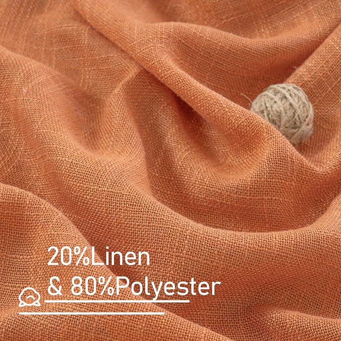 LAMIT Burnt Orange Linen Curtains - Image 2