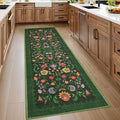 Protea Floral Rug 2x6 Runners for Hallways, Boho Kitchen Runner Rugs Non Slip by GarveeHome