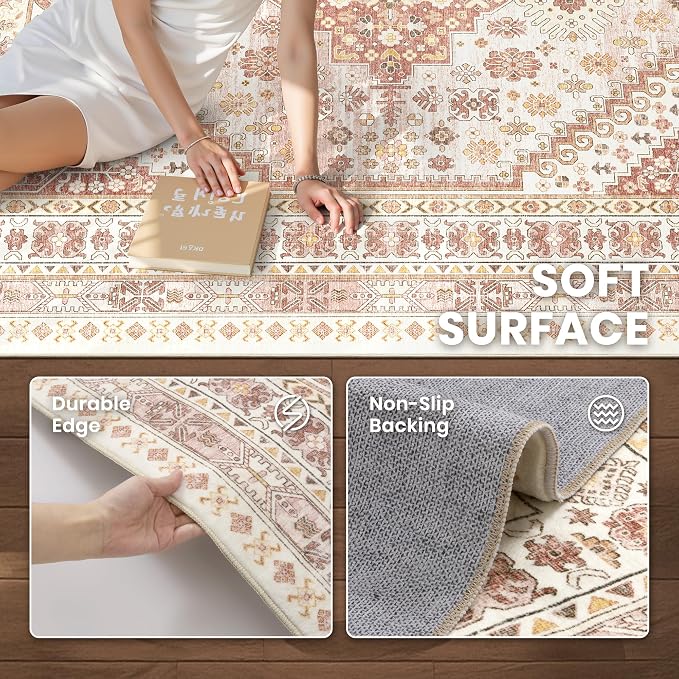 zesthome 6x9 Area Rug, Super Soft Washable Rugs - Image 6