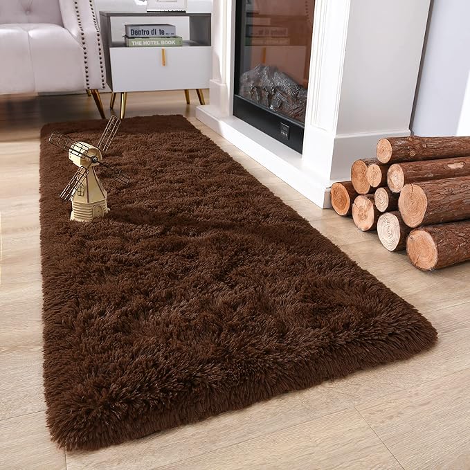 Chicrug Soft Runner Rug for Bedroom Living Room Plush Fluffy Rug 2x10 Feet - Image 8