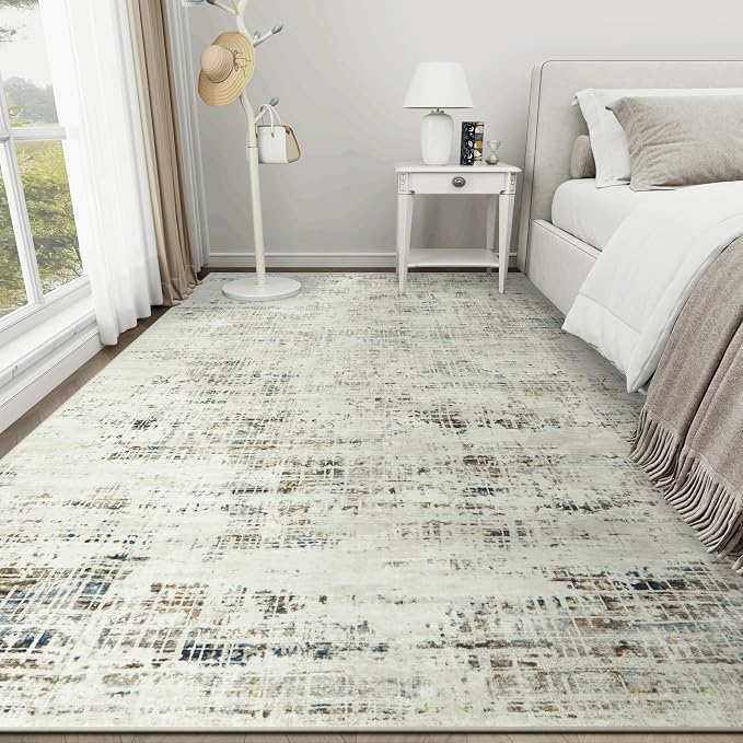 10x14 Area Rugs for Living Room Washable Rug: Anti-Skid Abstract Modern Living - Image 9