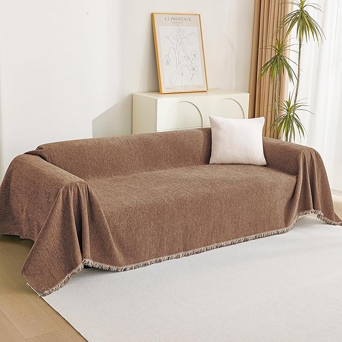 MYSKY HOME Loveseat Cover Camel Couch Cover Sectional Couch Covers - Image 8