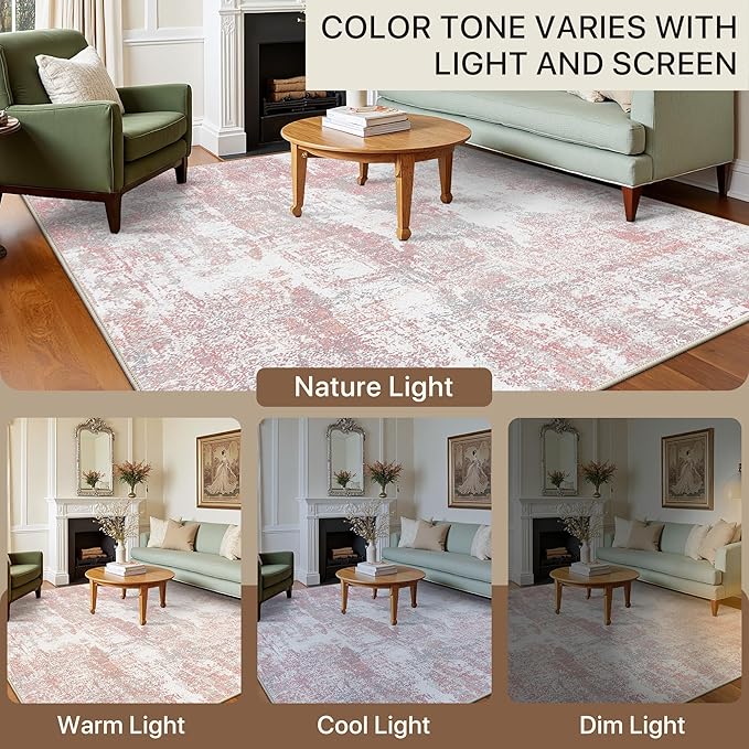 Area Rugs 5x7 for Living Room Bedroom, Modern Abstract Machine Washable Rug - Image 6