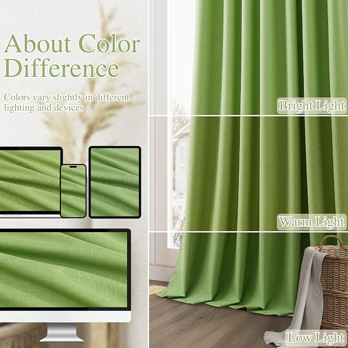 Guken 100% Blackout Curtains 120 Inch Length 2 Panels Set - Image 7