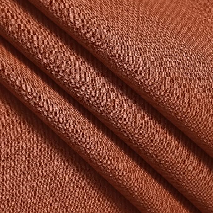 Nanspring Terracotta Linen Curtains 84 Inches Long 2 Panel Set Back Tab Boho - Image 9