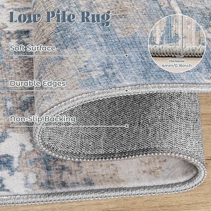 XLUEZ 8x10 Area Rugs for Living Room, Washable Modern Abstract Large Area Rug - Image 7
