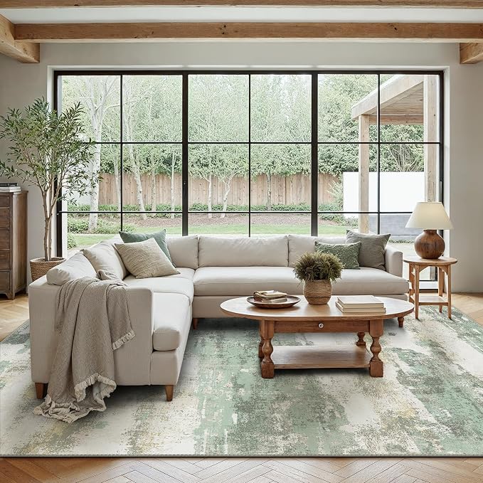 BEIMO Area Rugs 5x8 for Living Room Bedroom, Modern Abstract Machine Washable - Image 2