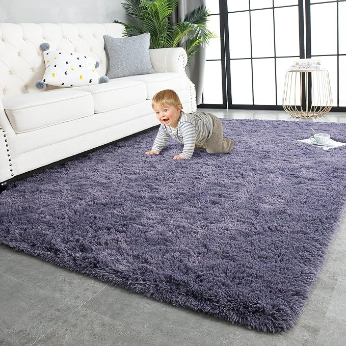 TWINNIS Super Soft Shaggy Rugs Fluffy Carpets 8x10 Feet, Indoor Modern Plush by TWINNIS