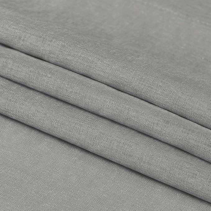 DWCN Grey Sheer Curtains for Kitchen Windows - Image 6