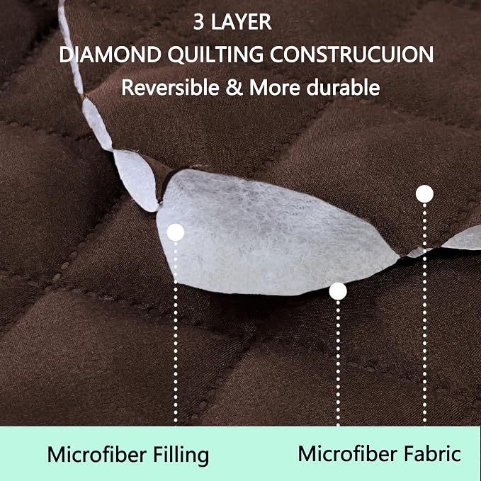 Reversible Loveseat Sofa Covers Couch Cover Furniture Protector - Image 4