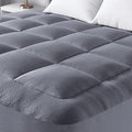 Ultra Soft Queen Size Mattress Topper - Viscose Made from Bamboo Pillow Top Mattress Pad for Back Pain Relief - Naturally Cooling for Hot Sleepers, Grey