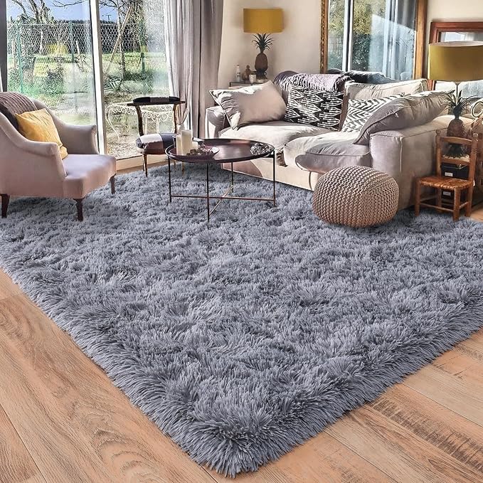 Rugs for Living Room 5x7, Soft Shaggy Modern Shag Area Rug for Bedroom by Quntue