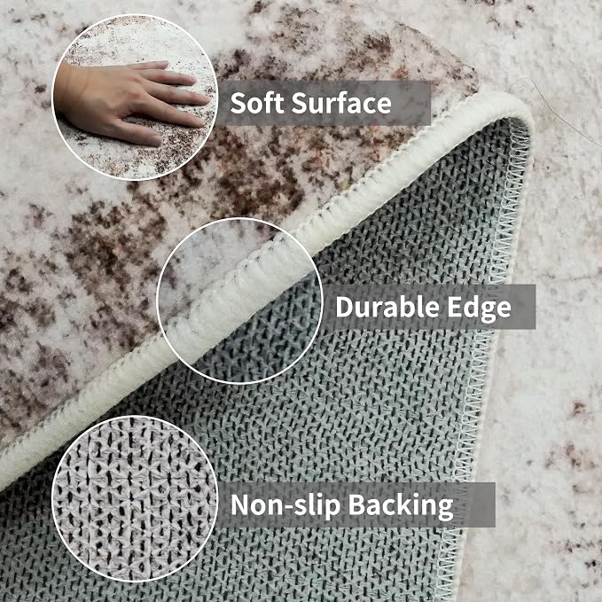 2x5 Washable Runner Rug for Hallway: Non Slip Entryway Runners Rugs - Image 6