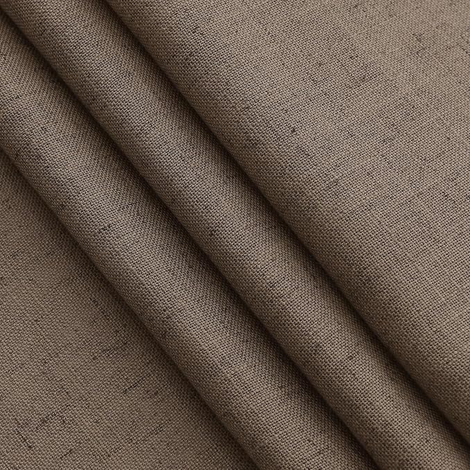 Nanspring Light Brown Semi Sheer Linen Curtains 72 Inch Length - Image 7