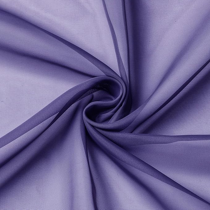 Aiyufeng Purple Sheer Curtains 96 Inches Long 2 Panels Set, Light Filtering - Image 5