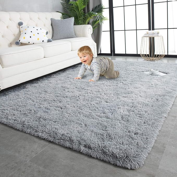 TWINNIS Super Soft Shaggy Rugs Fluffy Carpets, 5x8 Feet, Indoor Modern Plush by TWINNIS