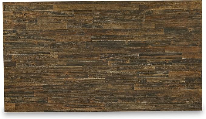 East West Furniture V677FL624-5 5 Piece Dining Set Includes a Rectangle Dining Room Table with V-Legs and 4 Black Linen Fabric Upholstered Parson Chairs, 40x72 Inch, Multi-Color