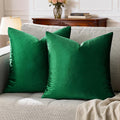 GIGIZAZA Decorative Couch Forest Green Pillow Covers, Square Sofa Velvet Pillow by GIGIZAZAFocusingonhomedecoration