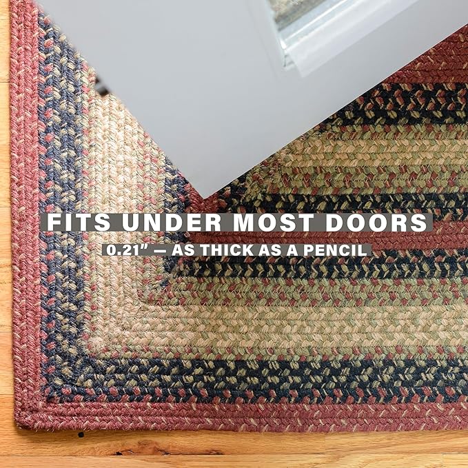 Homespice Highland Multicolor Jute Braided Rope Rug, 5x8' Rectangle - Warm Country and Cabin Decor, Perfect for Bedrooms and Living Rooms - Durable, Easy to Clean and Pet Friendly