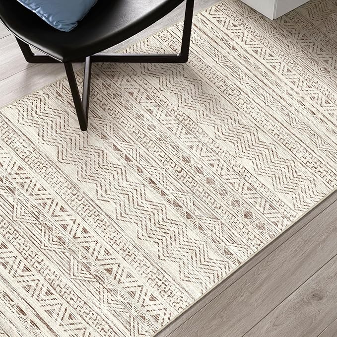 3x4 Washable Entryway Area Rug: Moroccan Small Runner Rug - Image 7