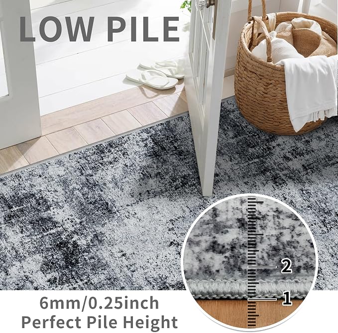 2x5 Washable Runner Rug for Hallway: Non Slip Entryway Runners Rugs - Image 4